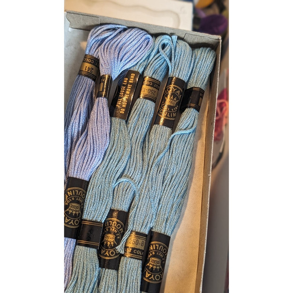 ROYAL MOULINE Mercerized Cotton Coats & Clark & Some DMC Embroidery Floss Lot - Picture 8 of 16